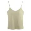 Una generación de camisola sin mangas de primavera y verano para mujer con almohadilla en el pecho, corte ajustado, con tirantes ajustables, espalda descubierta, ropa interior que se puede usar por fuera