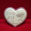Moeda de Ouro Estilo Shuibei Token de Amor, Ouro Puro 999, Presente de Dia dos Namorados Casamento