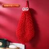 Toalla de mano cocina colgante absorbente que no suelta pelusa Año Nuevo marea nacional toalla de mano roja festiva pañuelo
