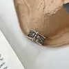 Anillo de Cruz Estilo Vintage Desgastado para Mujer, Nuevo Diseño de Nicho, Anillo Punk Hip-Hop, Lujo Ligero, Anillo Abierto Ajustable