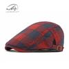 Boina a cuadros retro británica para hombre, estilo transfronterizo, para primavera y otoño, nueva gorra de protección solar para exteriores.