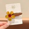 Presilha de Cabelo de Alto Padrão Coreana para Mulheres Presilha de Lã Estilo Retrô Outono Inverno Presilha para Franja Presilha Fofa de Coração Acessórios de Cabelo Adorno de Cabeça