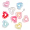 Cuentas Transparentes Huecas Chapadas en Corazón de Cuentas Estrella de Cinco Puntas Hechas a Mano DIY Cuentas Sueltas Cadena para Teléfono Móvil Accesorios de Joyería Acrílicos