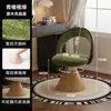 Taburete de maquillaje de lujo ligero estilo italiano, taburete de tocador para uso doméstico para el dormitorio principal de las niñas, silla de tocador giratoria, nuevo modelo 2026
