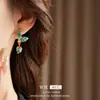 Pendientes de Mariposa de Turquesa con Aguja de Plata Galvanizada en Oro Real Lujo Accesible Pendientes de Nicho de Gama Alta Estilo Étnico Retro Pendientes de Moda
