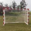 Gol de Handebol Padrão 3*2 metros Estrutura de Gol de Handebol em Tubo de Aço Galvanizado Rede de Gol de Handebol para Exterior Treinamento Competição Handebol
