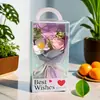 Buquê de Sabonetes Dia dos Namorados Presente Chinês do Dia dos Namorados para Meninas e Amigas Caixa de PVC Flor Rosa Simulated Awakening Lembrança