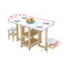 Mesa de Jantar Retrátil para Apartamento Pequeno Nova Mesa de Jantar Dobrável Mesa de Jantar Simples Mesa de Jantar para Aluguel de Casa Madeira Maciça Parede