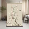 Divisória de parede dobrável estilo chinês para quartos de hotel, hall de entrada, sala de estar, apartamentos pequenos, simples e fácil de usar para decoração de casa