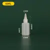 60 100 200ml Botella de Producción Transparente con Punta HDPE Botella Vacía Aprietable Botella para Salsas Doméstica Aprietable con Escala