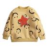 Blusas de fleece infantis Little maven para outono e inverno Suéter de algodão infantil com estampa de desenho animado europeu e americano de manga longa