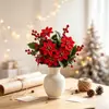 Flor de nochebuena artificial de un solo tallo, regalo de Navidad, adorno de decoración para el hogar, arreglo de ambiente, flores artificiales al por mayor