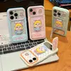 Soporte de Bebé Llorando con Lunares 3D se Transforma Instantáneamente en Funda Transparente Cielo Estrellado Dopamina Compatible con iPhone 16 y iPhone 17 Pro Max