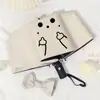 Paraguas Totalmente Automático para Mujer, Paraguas Plegable de Estilo Fresco, Paraguas para Estudiantes, Paraguas Sombrilla Estilo Crema, Doble Uso para Sol y Lluvia
