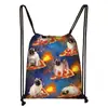 2025 Nueva Serie Transfronteriza de Gatos y Perros de Amazon Bolsa de Hombro con Bolsillo de Cierre Bolsas de Dibujos Animados Bolsa de Pecho Bolso Cruzado