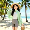 Xale de Proteção Solar para Meninas, Verão Fino e Respirável Novo Modelo 2026, Roupa de Verão Infantil, Capa Curta com Proteção UV, Item Mais Vendido