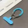 Cordão de Celular com Design de Nicho para Mulheres, Corrente de Dedo Colorida com Glitter de Alto Padrão, Anel Pingente Exquisito, Estilo Curto, Anti-Perda