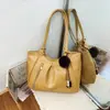 Bolso Tote Grande de Textura Sencilla para Mujer, Moda 2026 Nuevo de Principios de Otoño, para Viajar al Trabajo, Uso Diario, Bolso de Hombro Vintage