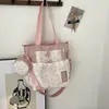 Mochila para ensino fundamental e médio, bolsa para cursinho, grande capacidade, design de nicho estilo coreano, bolsa de ombro estudantil estilo faculdade