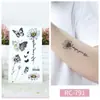 Novo adesivo de tatuagem pequena de borboleta à prova d'água retrô preto e branco distinto adesivo de tatuagem temporária adesivo de mão