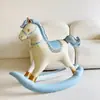 Caballo balancín de forma 3D transfronterizo, base de globo de película de aluminio, moño de dibujos animados, decoraciones y accesorios para el primer cumpleaños del bebé