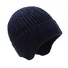 Gorro Transfronterizo para Hombre Otoño e Invierno Gorro de Lana Gorro Tejido Engrosado Estilo Coreano de Moda Gorro con Capucha para Protección de Orejas Gorro a Prueba de Frío y Cálido