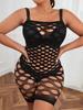 Explotaciones transfronterizas transparente talla grande lencería sexy medias sexys de entrepierna abierta camisón de red unido una generación de pelo