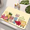 Tapete de Diatomeas de Bob Esponja de Dibujos Animados para Baño y Toilette Absorbente Antideslizante Tapete para Pies Lavable Resistente a la Suciedad Tapete de Entrada