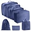 Conjunto de Armazenamento de Viagem com Compartimentos para Organização Fácil, Conjunto Multifuncional de Sete Peças para Organização Doméstica e Armazenamento Portátil