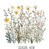 Pegatinas de Transferencia de Calor de Flores Silvestres Acuarela de Fábrica Patrones Impresos Pegatinas de Transferencia de Calor para Ropa Pegatinas de Transferencia de Calor Impresas Offset