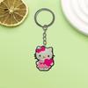 Llavero creativo de la serie Hello Kitty de AliExpress. Pequeño regalo. Llavero de coche de moda.