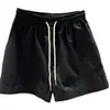 Pantalones de algodón para mujer con cintura elástica, pierna ancha, verano, nuevos, estilo coreano, shorts casuales, versátiles, holgados, ropa de trabajo, pantalones cortos ajustados, moda