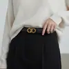 Cinturón de Cuero Genuino Guangzhou para Mujer, Versátil y Sencillo Estilo Coreano Estilo Ins Cinturón Decorativo para Jeans y Pantalones de Vestir, en Stock