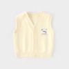 Colete Infantil, Uniforme Escolar para Meninas, Colete Cardigan de Primavera e Outono, Colete de Tricô, Roupa Externa para Bebês, Colete de Moda para Primavera e Outono