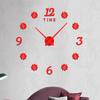 Trébol de Cuatro Hojas Estéreo DIY Reloj Divertido Reloj Creativo para Sala de Estar Dormitorio Pegatina de Pared Reloj de Espejo Simple y Moderno