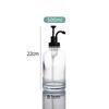 Mais Vendida na Amazon Material Cristal Branco Quadrado e Redondo Estilo Duplo Sódio-Cálcio 500ml Frasco com Bomba Transparente Frasco Vazio para Álcool em Gel Personalizável