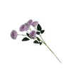 Flores artificiales moradas personalizadas para bodas, decoración de hoteles, paisajismo, caminos florales decorativos, paredes de flores, flores falsas, arreglos florales de plástico