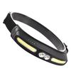 Fonte de luz dupla COB farol transfronteiriço novo Type-C recarregável lâmpada de cabeça de corrida noturna ao ar livre Caminhadas Camping iluminação