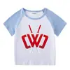 2023 novas roupas infantis verão infantil camiseta de manga curta meninos e meninas Raglan camisa de fundo camiseta de meia manga para bebê top infantil