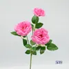 Buquê Artificial Realista de Rosas com 3 Cabeças para Arranjo em Vaso, Decoração de Casa, Decoração de Sala de Estar, Ornamento de Mesa, Flor Artificial