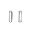 Brincos de Argola Lisos em Prata de Lei S925 Novos Brincos Quadrados 2025 Brincos de Design de Nicho Femininos Brincos de Luxo Acessíveis