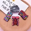 Nueva Frase Inspiradora Joyería Pegatinas Decorativas Accesorios Hechos a Mano DIY Pasador Funda para Teléfono Móvil Parche de Pegamento Suave de PVC Texto