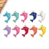 10 Tipos de Colgantes Mini de Vida Marina con Goteo de Aceite Esmaltado Estrella de Mar Pulpo Colgantes Hechos a Mano DIY Pendientes Collares Amuletos