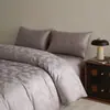 Conjunto de cama de quatro peças luxuoso de alta qualidade, 100% algodão de fibra longa, jacquard de cetim de algodão puro, adequado para dormir nu, inclui lençol de baixo e capa de edredom