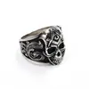 Anillo de Acero de Titanio para Hombre con Calavera Masónica Retro de Personalidad Europea y Americana, Anillo de Dedo de Moda Punk Tendencia Elegante