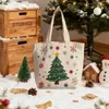 Bolsa de Lona de Natal Transfronteiriça Véspera de Natal do Jardim de Infância Bolsa de Mão Criativa de Maçã para Crianças Bolsa de Presente de Doces de Natal