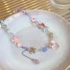 Collar de cuentas de colores a juego para mujer, ligero, de lujo, de alta gama, con diseño de nicho, estrella de Internet, celebridad, popular, cadena de clavícula, joyería de moda
