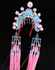 Corona de Fénix de Pompones Corona de Fénix de Ópera de Pekín de Siete Estrellas Sombrero de Corona de Fénix Tendencia Nacional Puente Pequeño de Drama de Ópera de Pekín