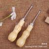 Cono de Madera Maciza Mango de Madera Taladro 12.2CM Lezna de Alta Gama Mango de Madera Taladro Recto Herramientas de Cuero DIY Suministros para Ropa