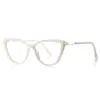 Armazón Original de Moda Ojo de Gato 2239 Ultra-Ligero Tr90 Estilo Dulce Gafas Sin Graduación para Mujer para Caras Grandes, Adelgazantes, Esenciales para Fotografía Callejera